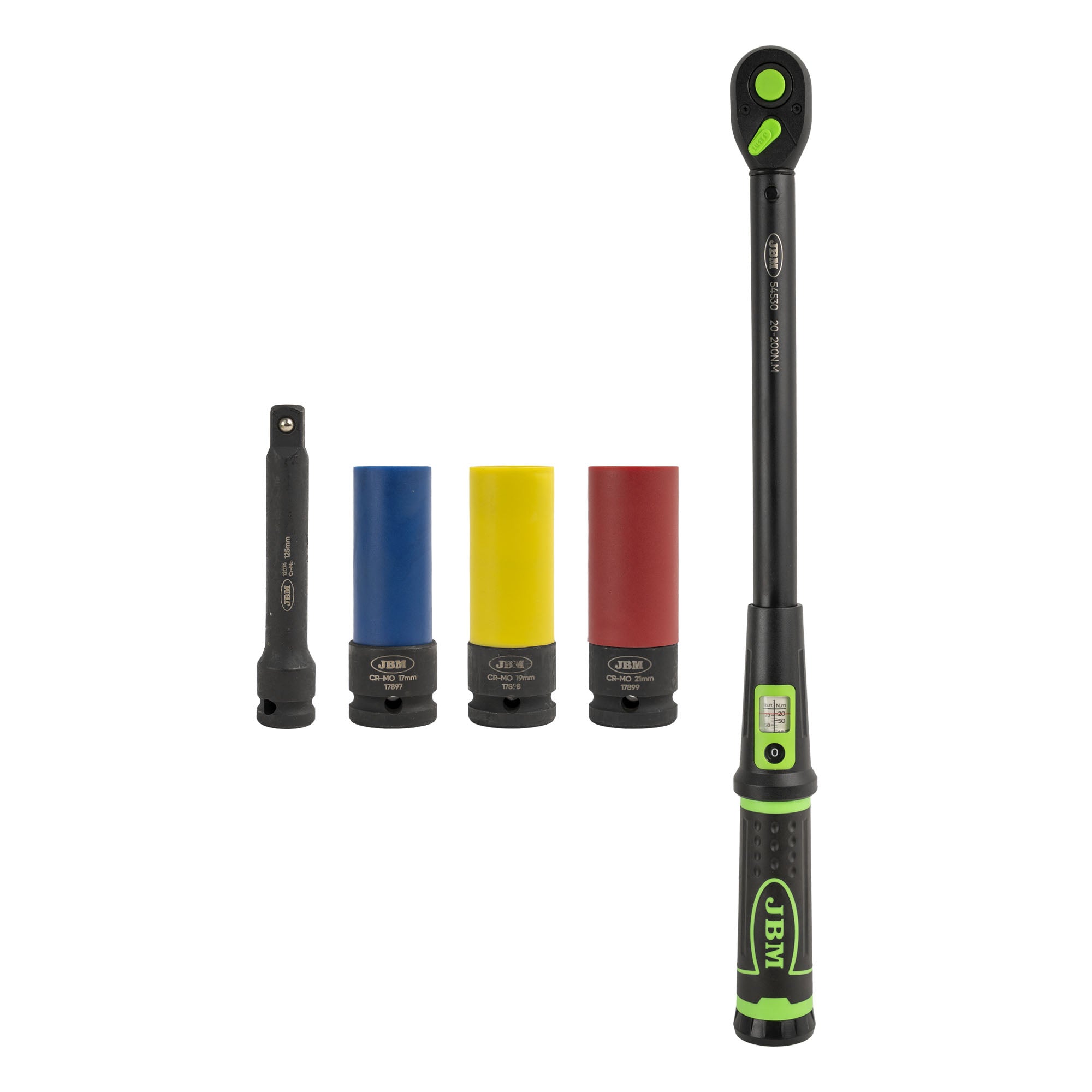 SET DI UTENSILI DA 5 PEZZI CON CHIAVE DINAMOMETRICA 1/2" JBM 54785