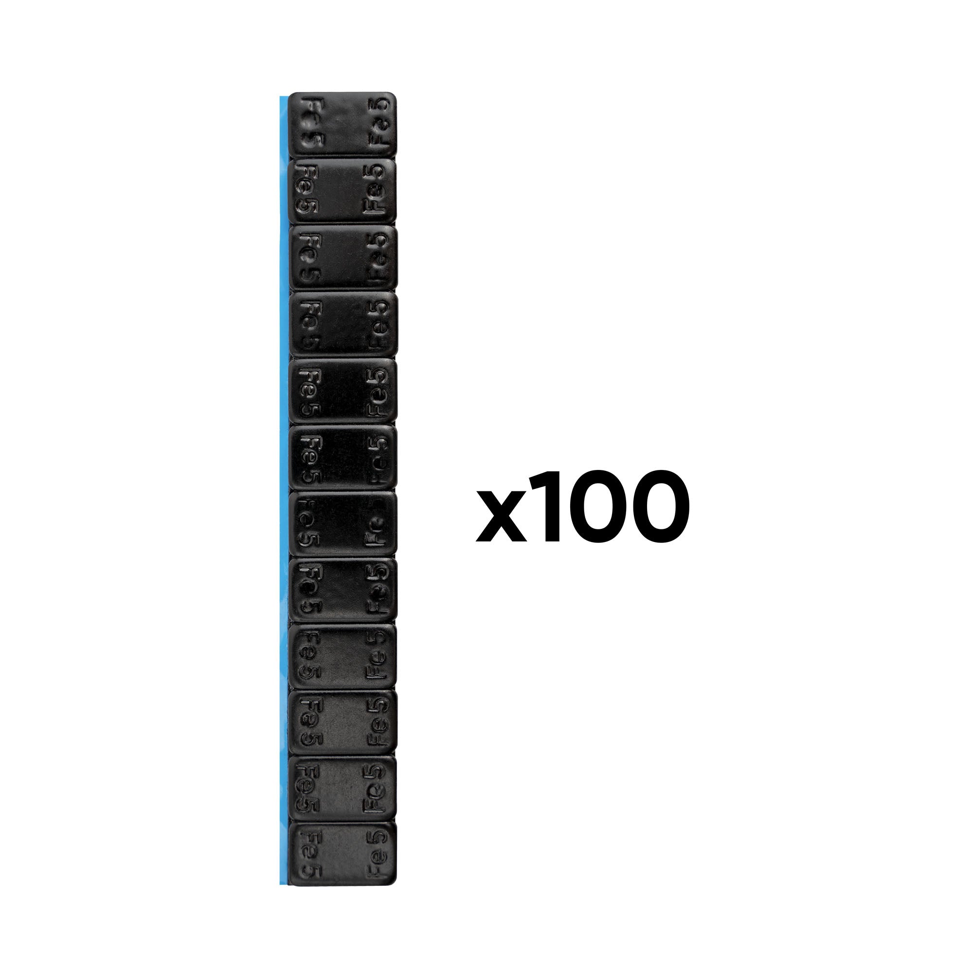 SCATOLA DA 100 CONTRAPPESI ADESIVI IN FERRO - 60 G (12X5 G) - NERO JBM 54787