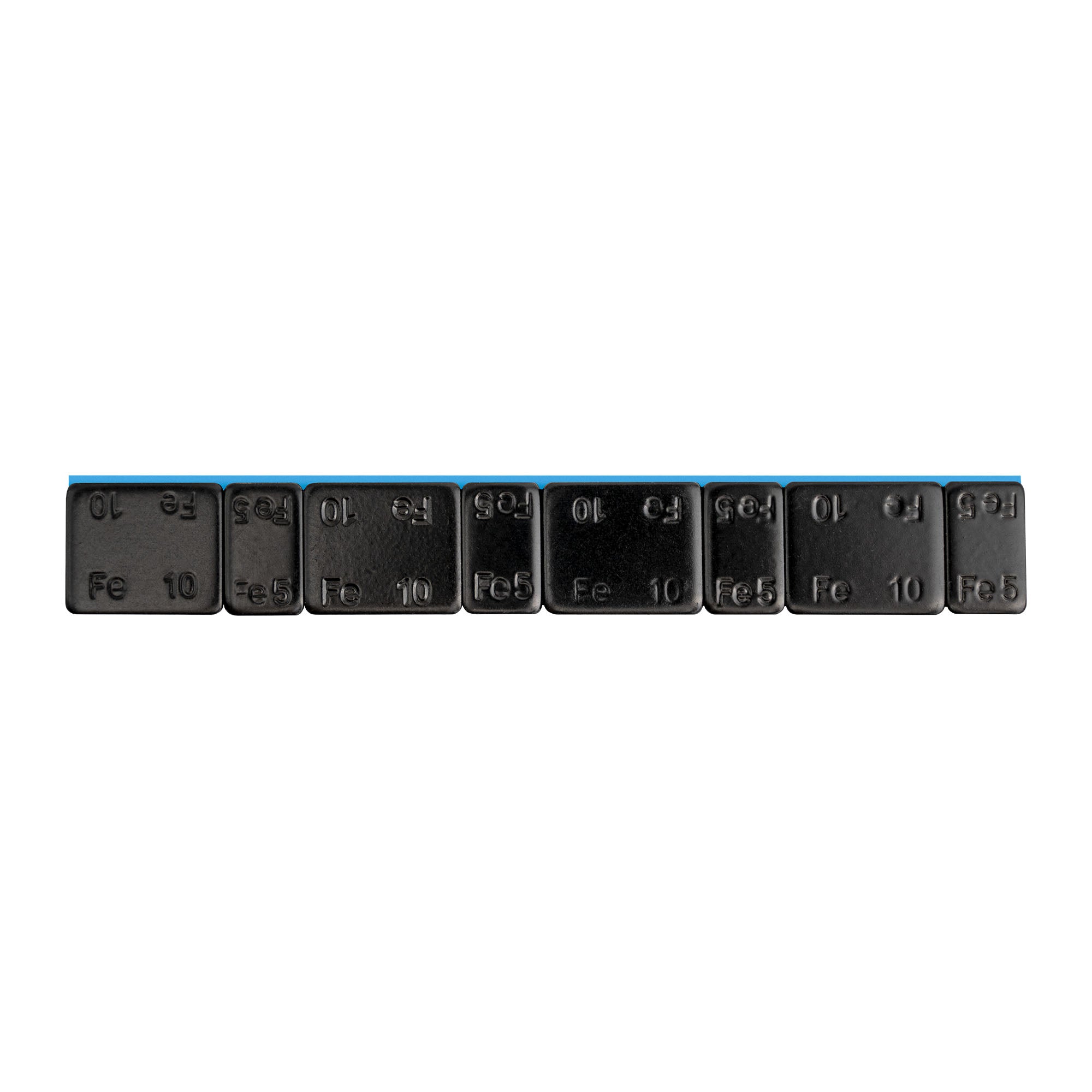 SCATOLA DA 100 CONTRAPPESI ADESIVI IN FERRO - 60 G (4X10 G + 4X5 G) - NERO JBM 54788