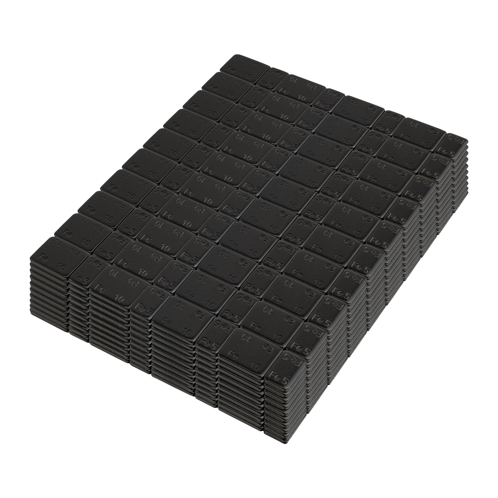 SCATOLA DA 100 CONTRAPPESI ADESIVI IN FERRO - 60 G (4X10 G + 4X5 G) - NERO JBM 54788