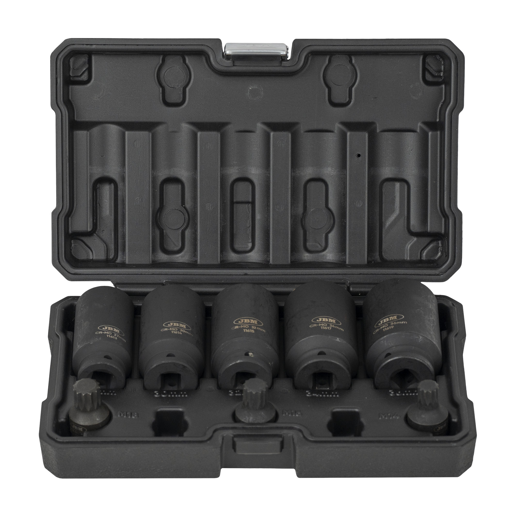 SET DI 5 BUSSOLE ESAGONALI E 3 PUNTE A PERCUSSIONE XZN DA 1/2” JBM 54806