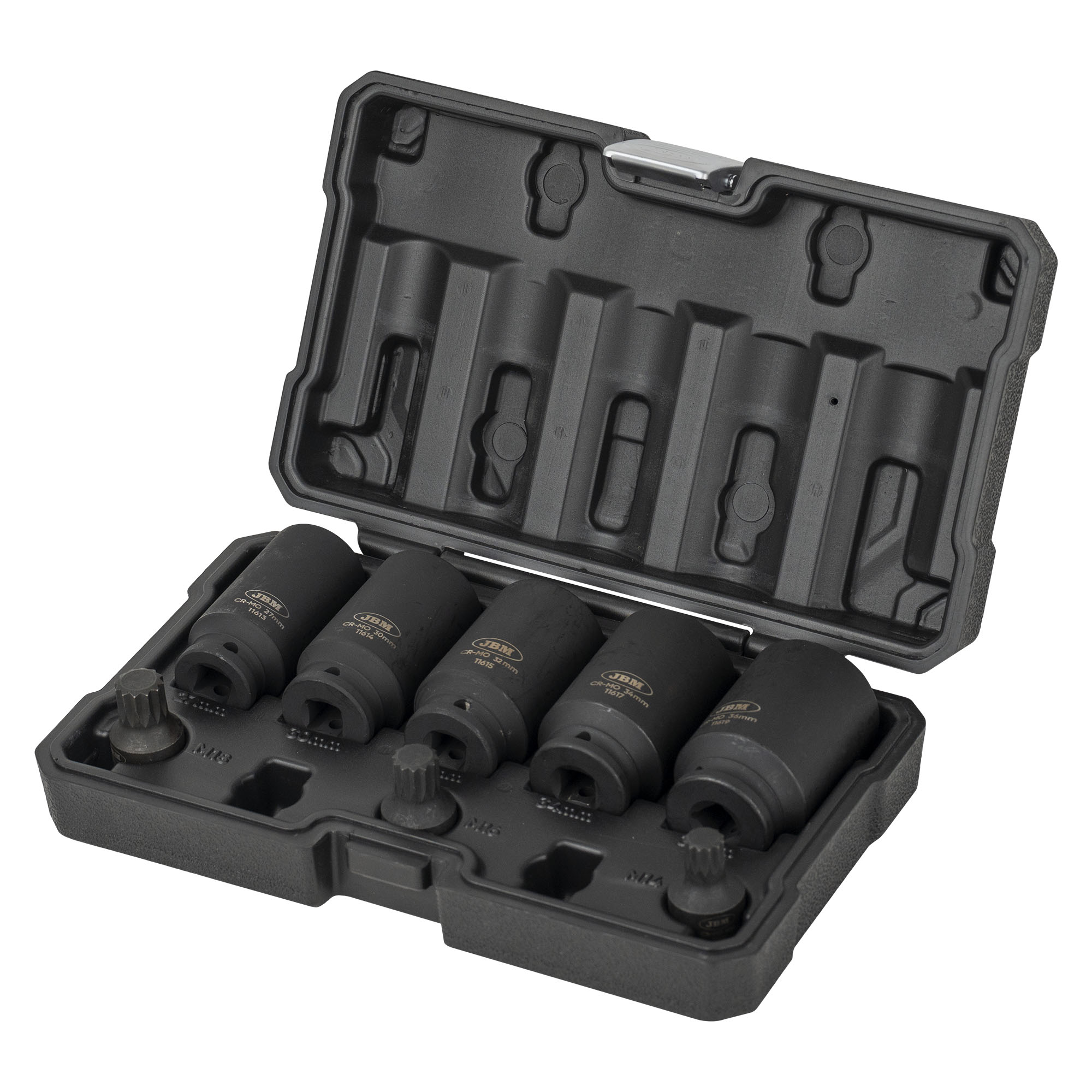 SET DI 5 BUSSOLE ESAGONALI E 3 PUNTE A PERCUSSIONE XZN DA 1/2” JBM 54806