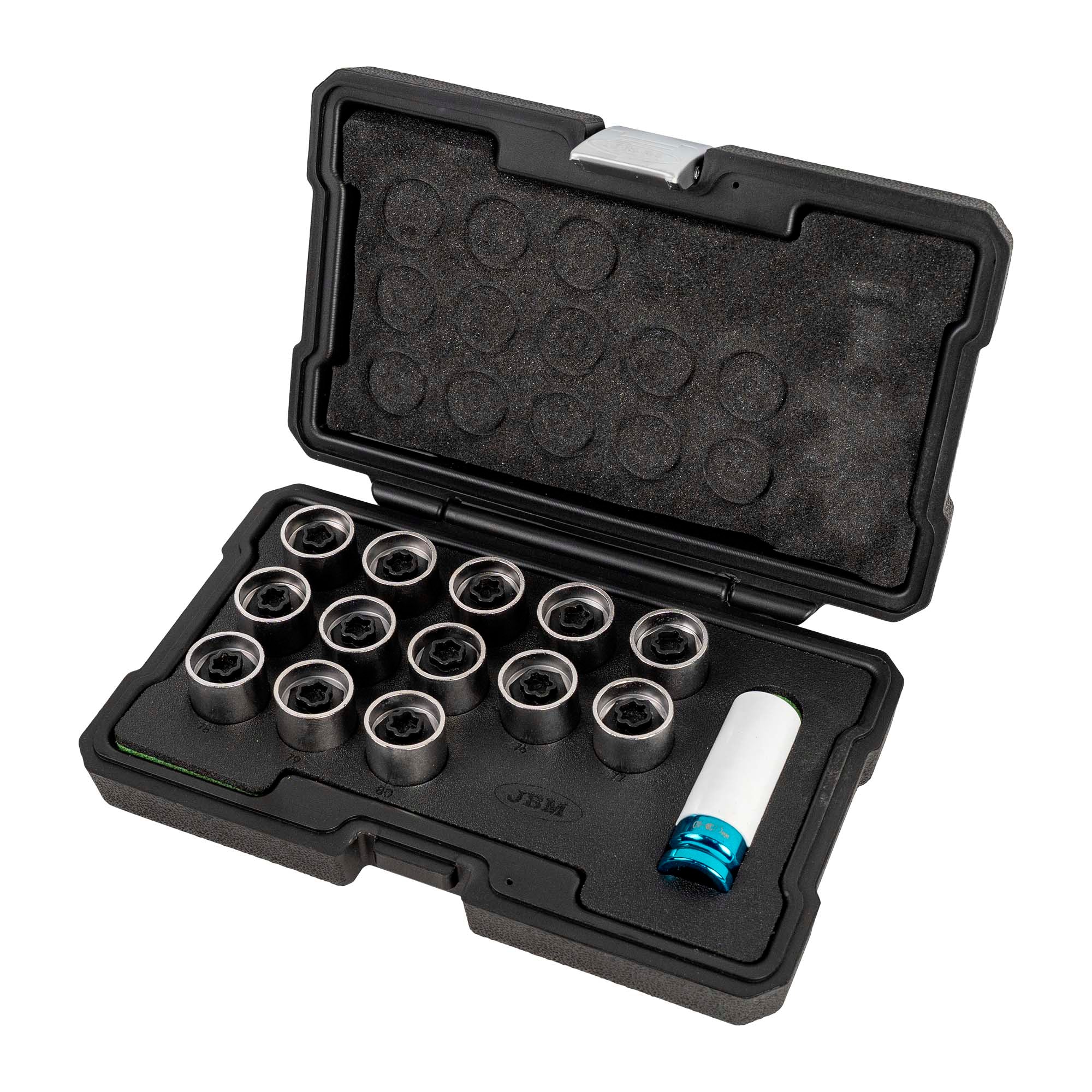 SET DI 14 CHIAVI PER BULLONE DI BLOCCO RUOTA PER BMW/MINI 54818 JBM