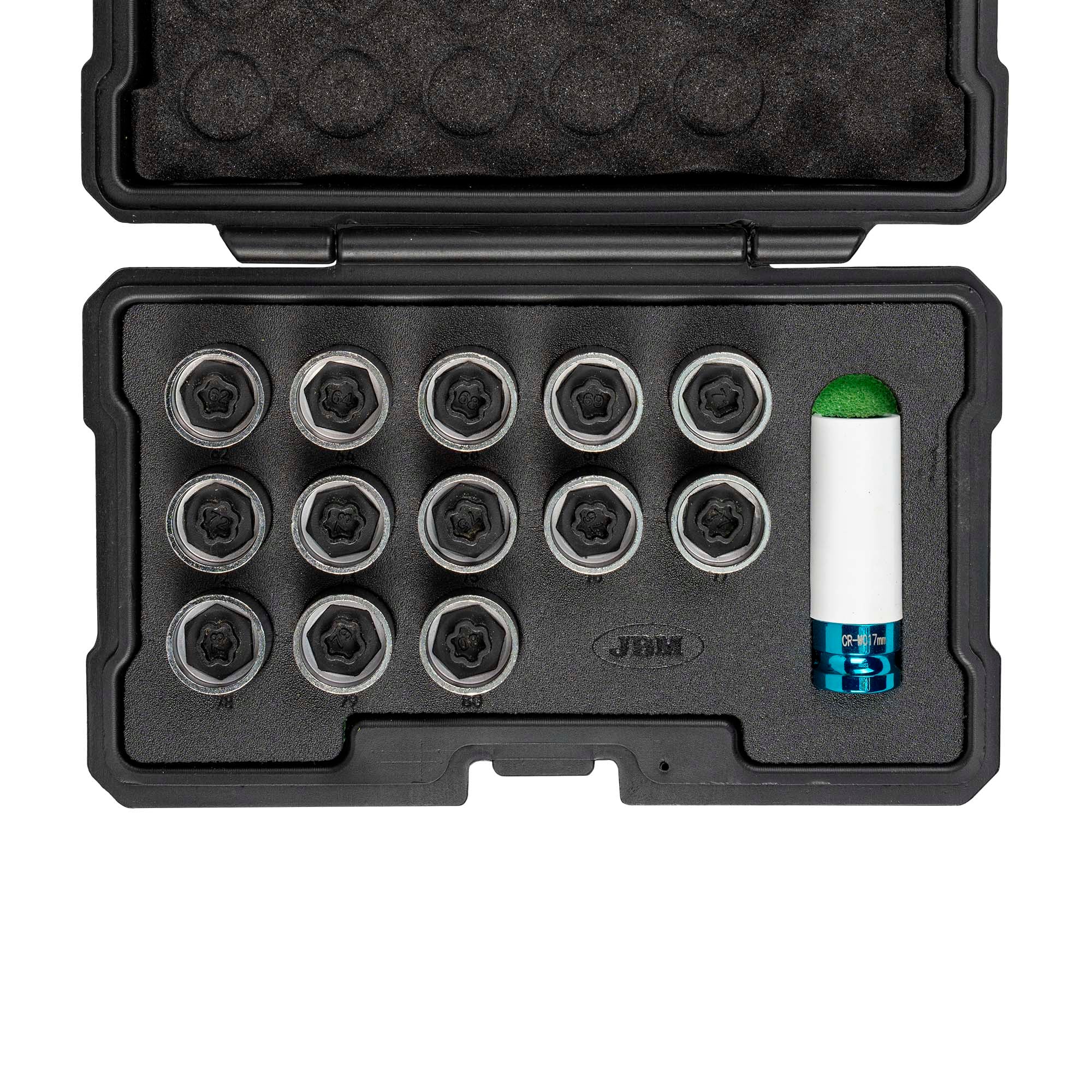 SET DI 14 CHIAVI PER BULLONE DI BLOCCO RUOTA PER BMW/MINI 54818 JBM