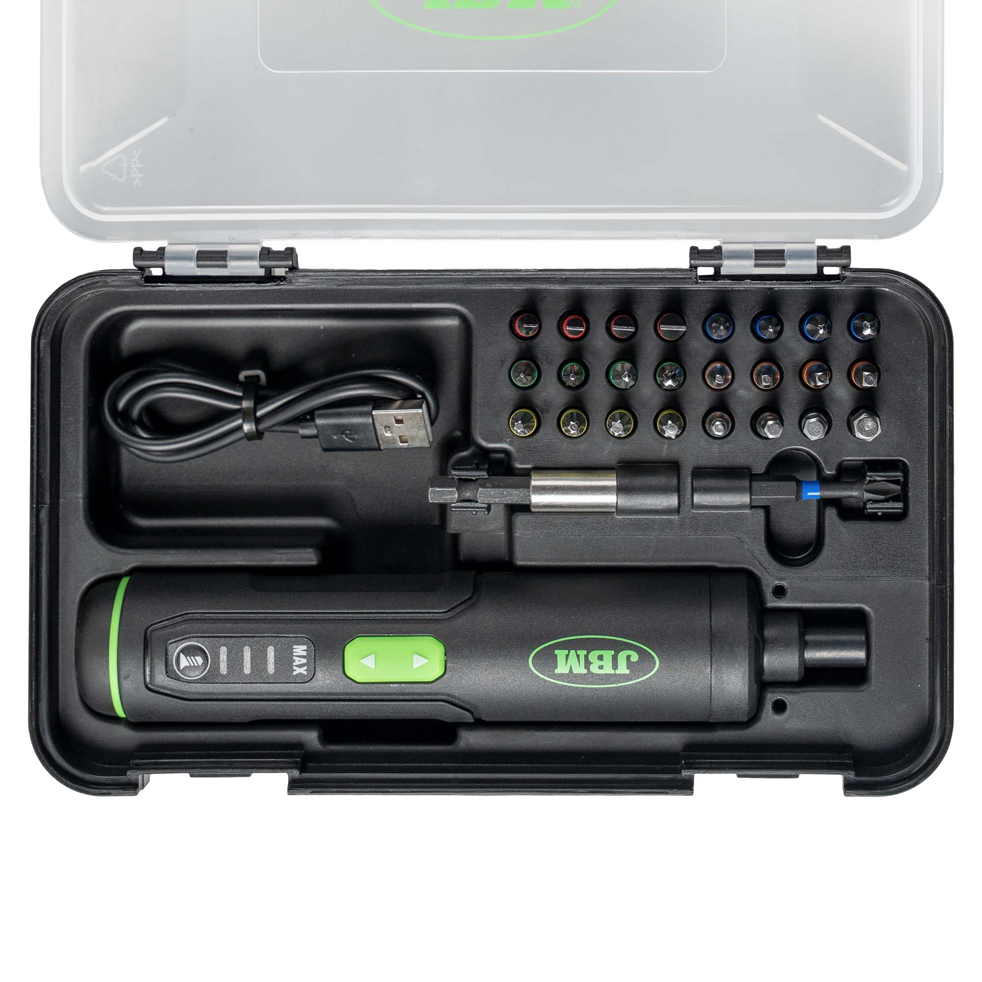 CACCIAVITE A BATTERIA A 3 VELOCITÀ CON PUNTE JBM 54860