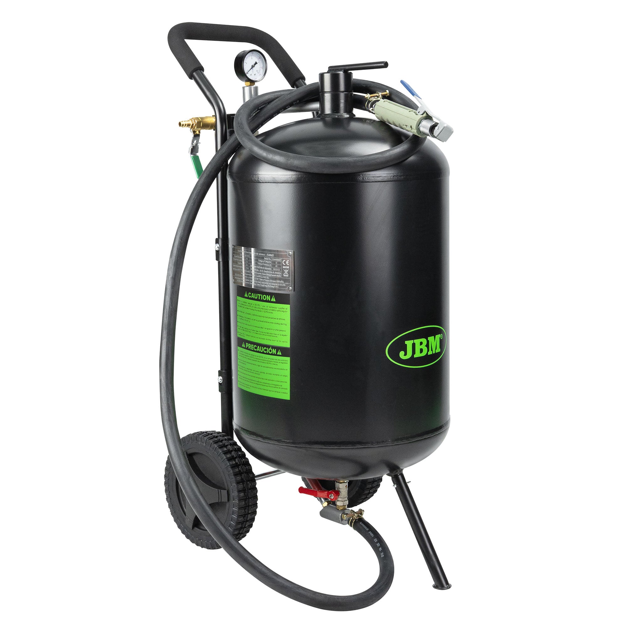 SERBATOIO PORTATILE PER SABBIATURA AD ALTA PRESSIONE – 63L 54865 JBM