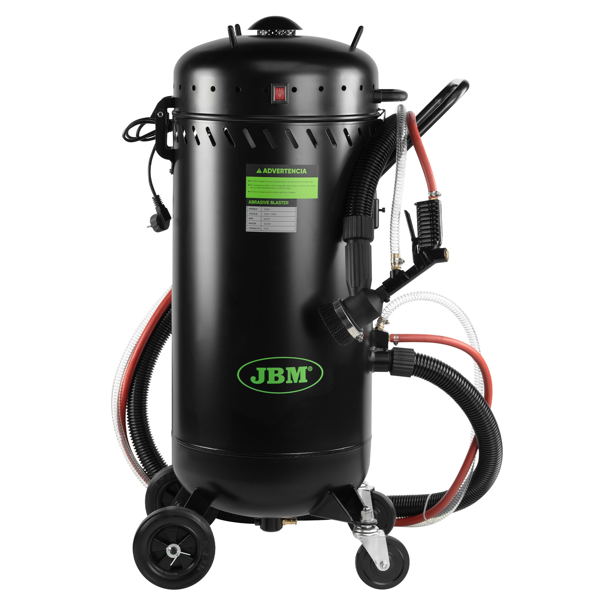 MACCHINA SABBIATRICE CON SISTEMA DI ASPIRAZIONE E VUOTO – 17L JBM 54867