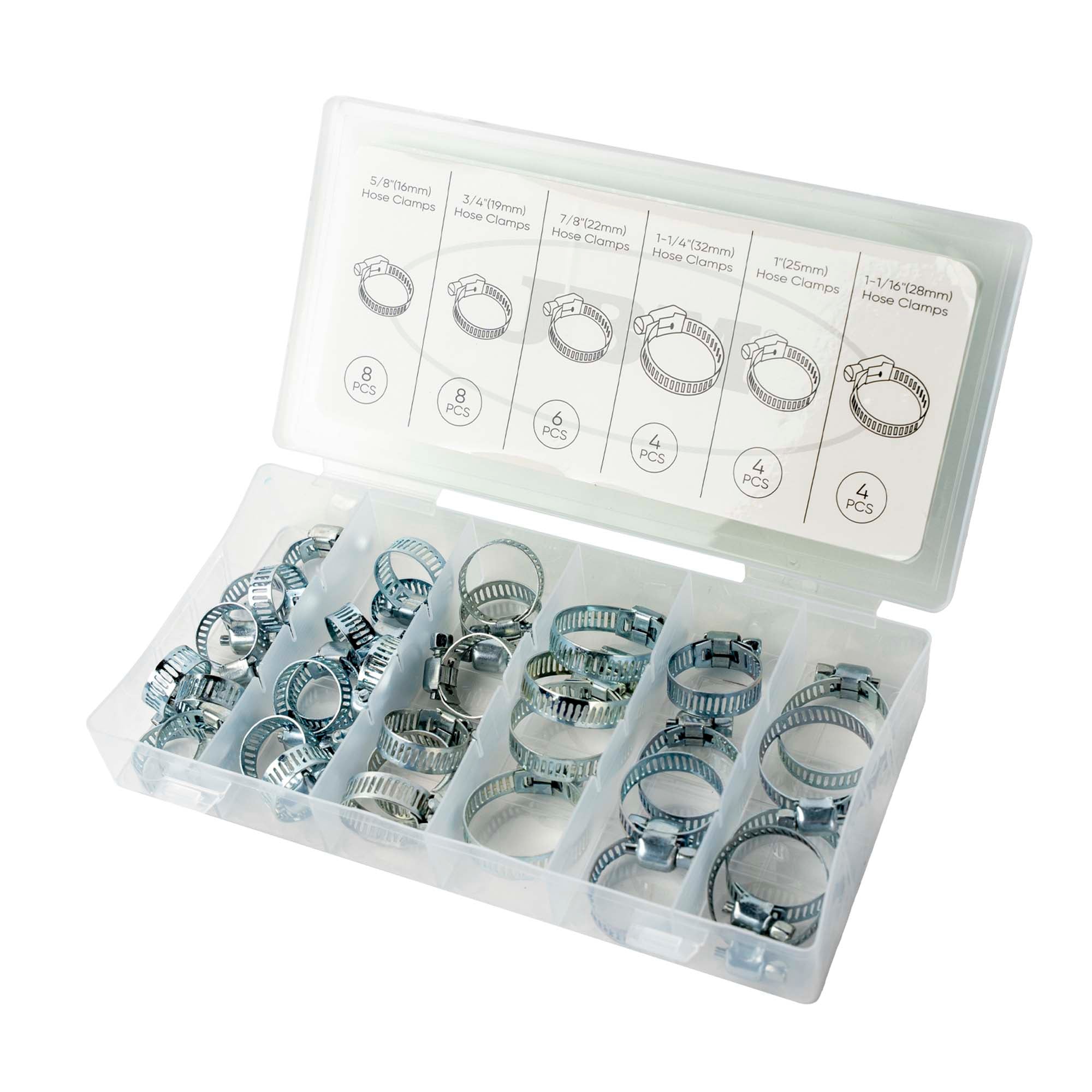 SCATOLA DI FASCETTE PER TUBI 34 PEZZI 54936 JBM