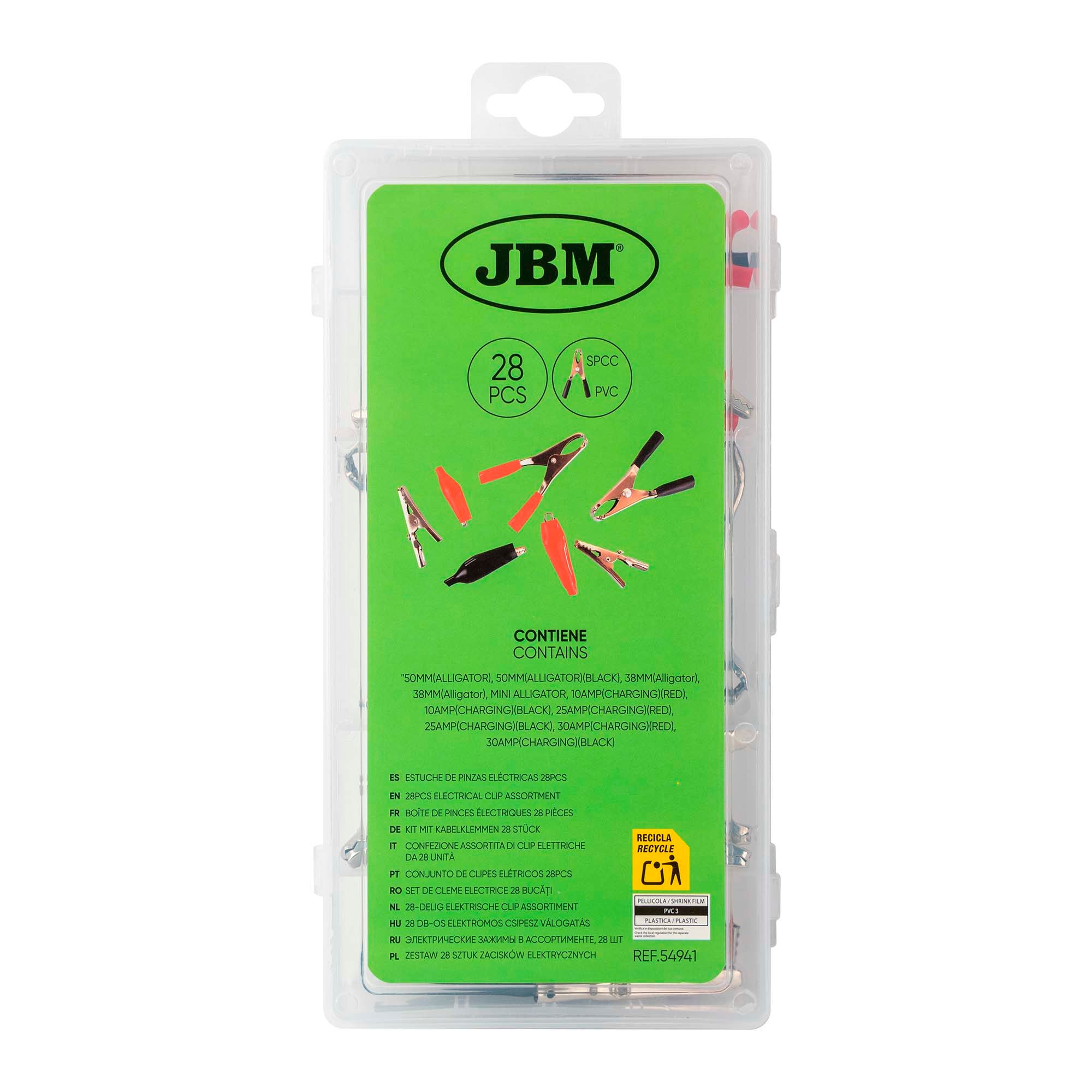 CONFEZIONE ASSORTITA DI CLIP ELETTRICHE DA 28 UNITÀ 54941 JBM
