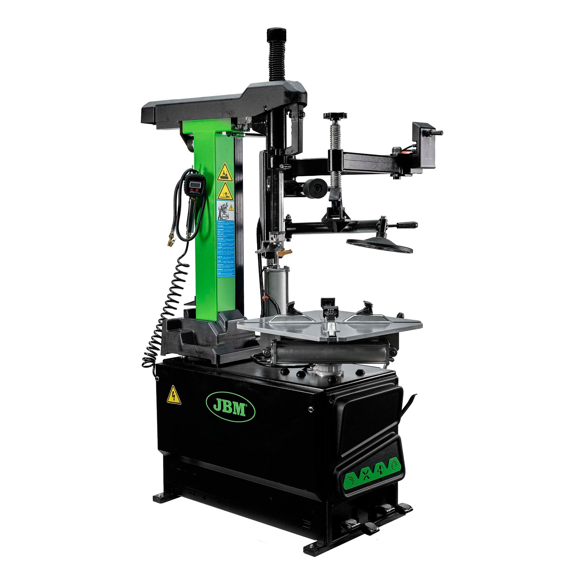 EQUILIBRATRICE DIGITALE PER RUOTE 54970 + 54964 SMONTAGOMME + 53956 SEDIA JBM