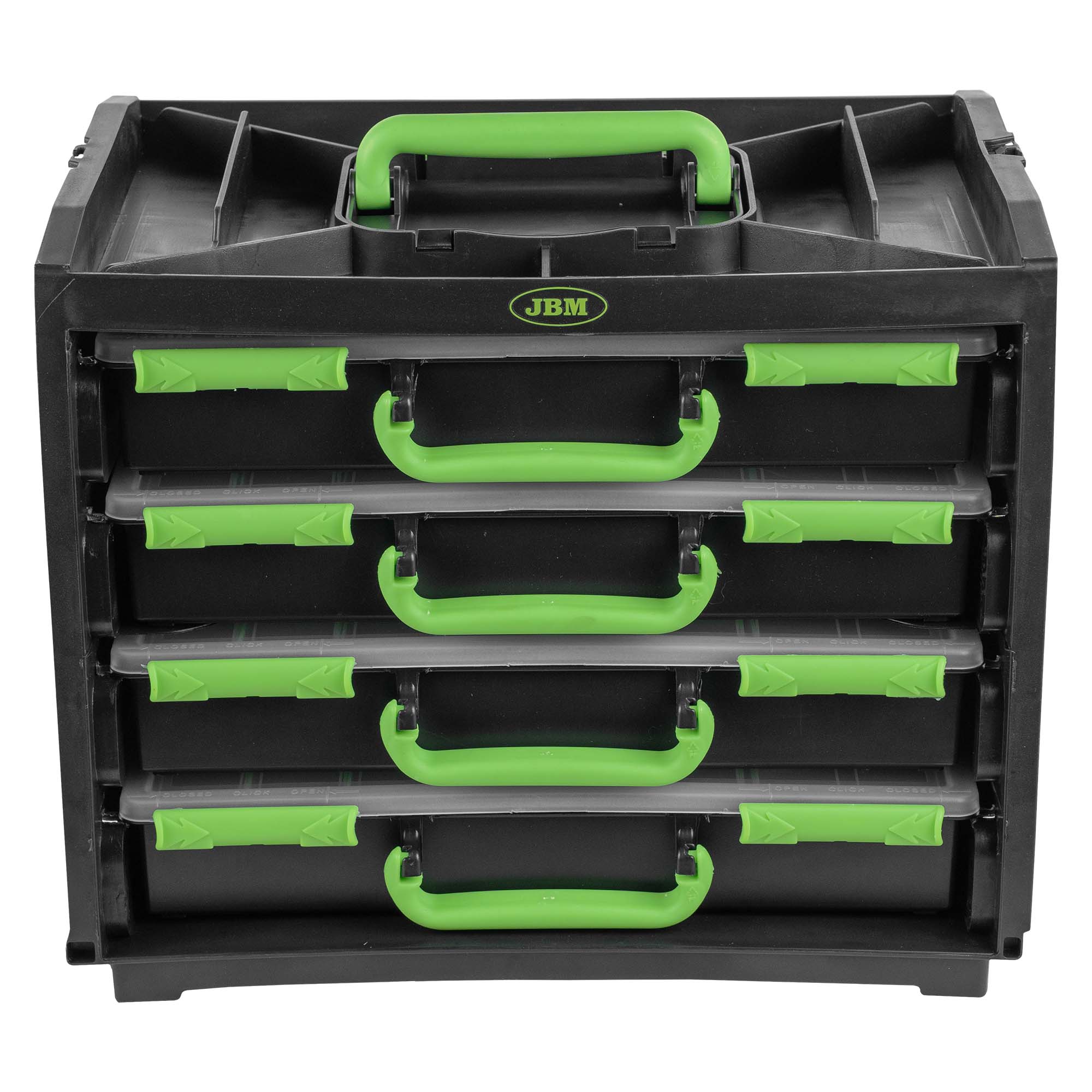 CASSA CON 4 VALIGETTE IN PLASTICA ESTRAIBILI JBM 54969