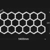 Illuminazione Led a soffitto esagonale 5,7 x 2,4mt