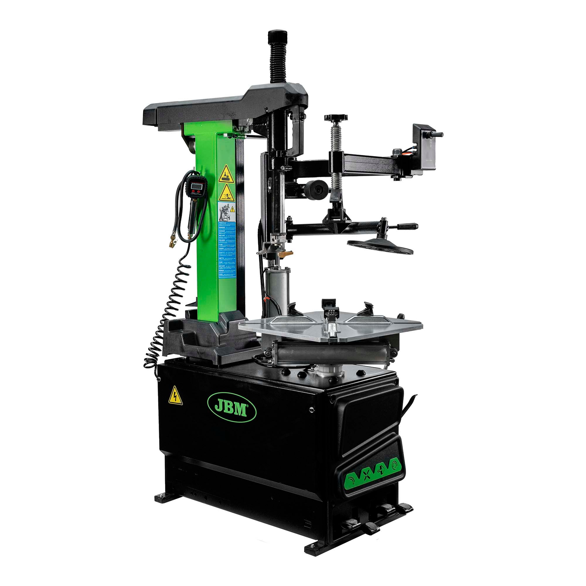 EQUILIBRATRICE DIGITALE PER RUOTE 54970 + 55022 SMONTAGOMME + 53956 SEDIA JBM