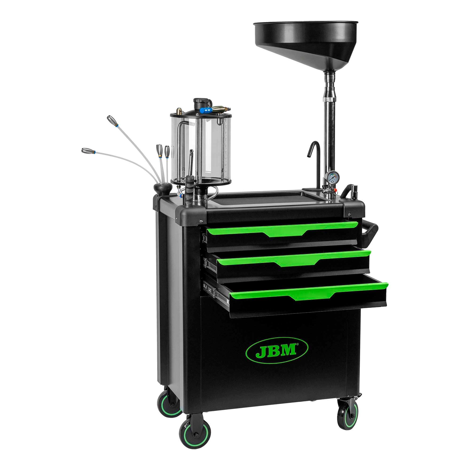 CARRELLO RACCOGLITORE D’OLIO CON SISTEMA DI ASPIRAZIONE E SCOMPARTI 55049 JBM