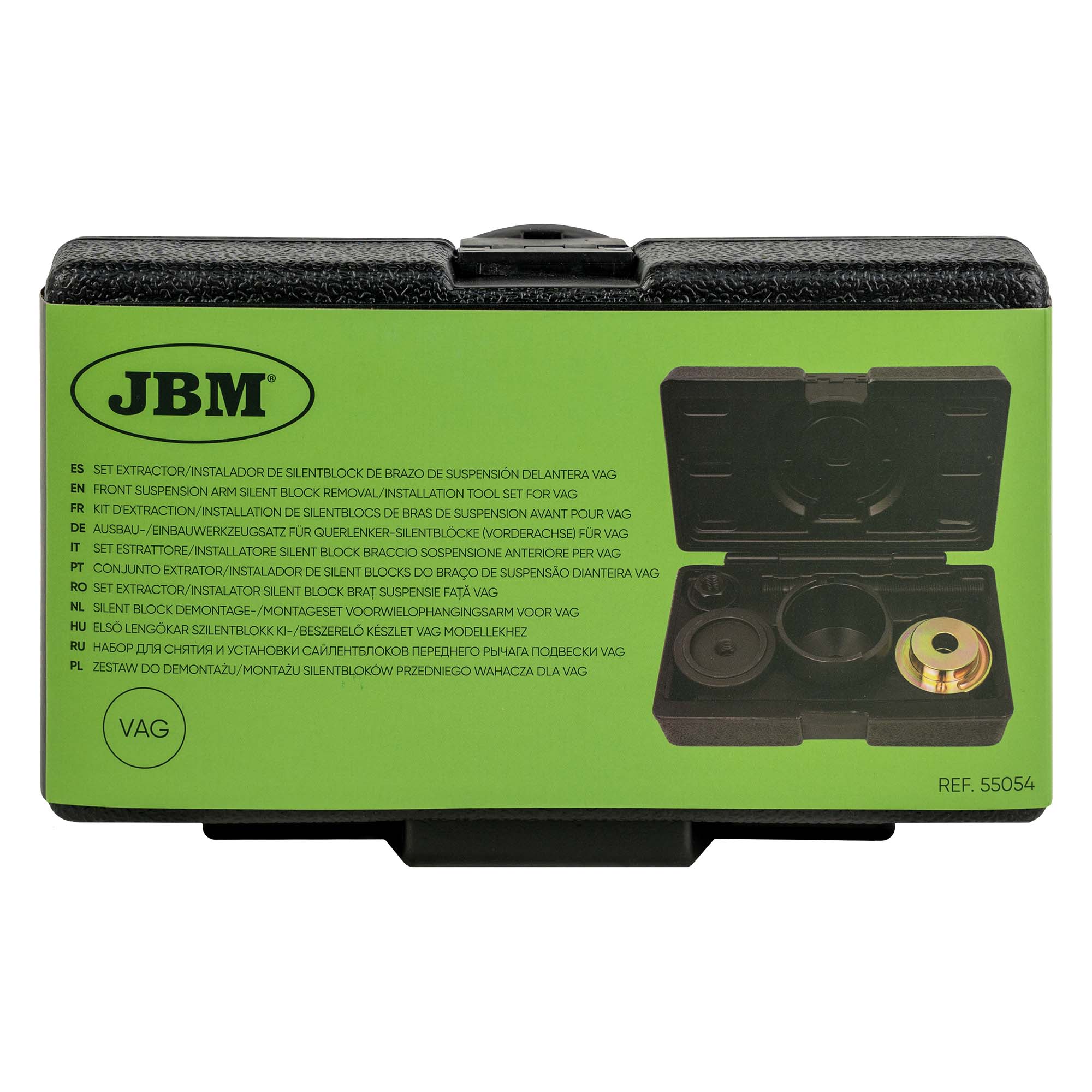 SET ESTRATTORE/INSTALLATORE SILENT BLOCK BRACCIO SOSPENSIONE ANTERIORE PER VAG 55054 JBM