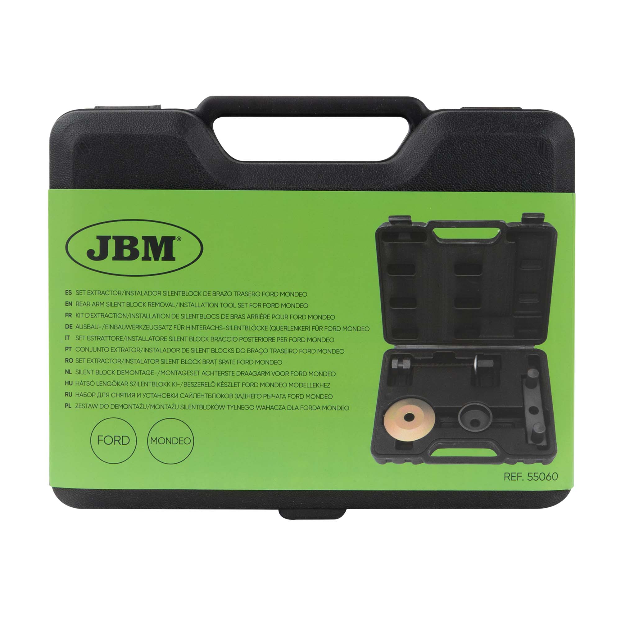 SET ESTRATTORE/INSTALLATORE SILENT BLOCK BRACCIO POSTERIORE PER FORD MONDEO 55060 JBM