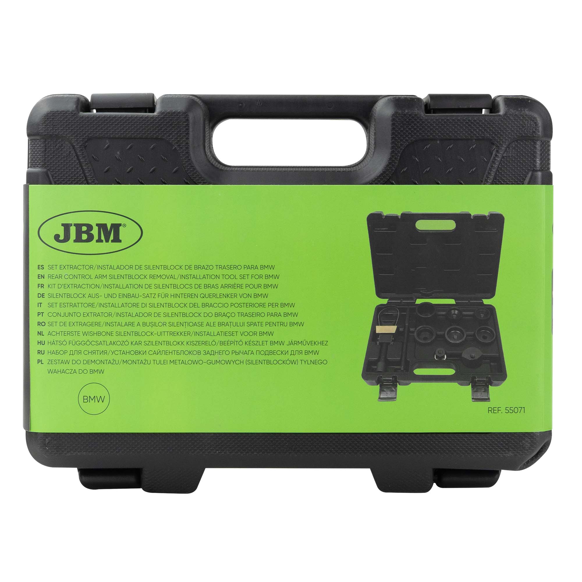SET ESTRATTORE/INSTALLATORE DI SILENTBLOCK DEL BRACCIO POSTERIORE PER BMW 55071 JBM