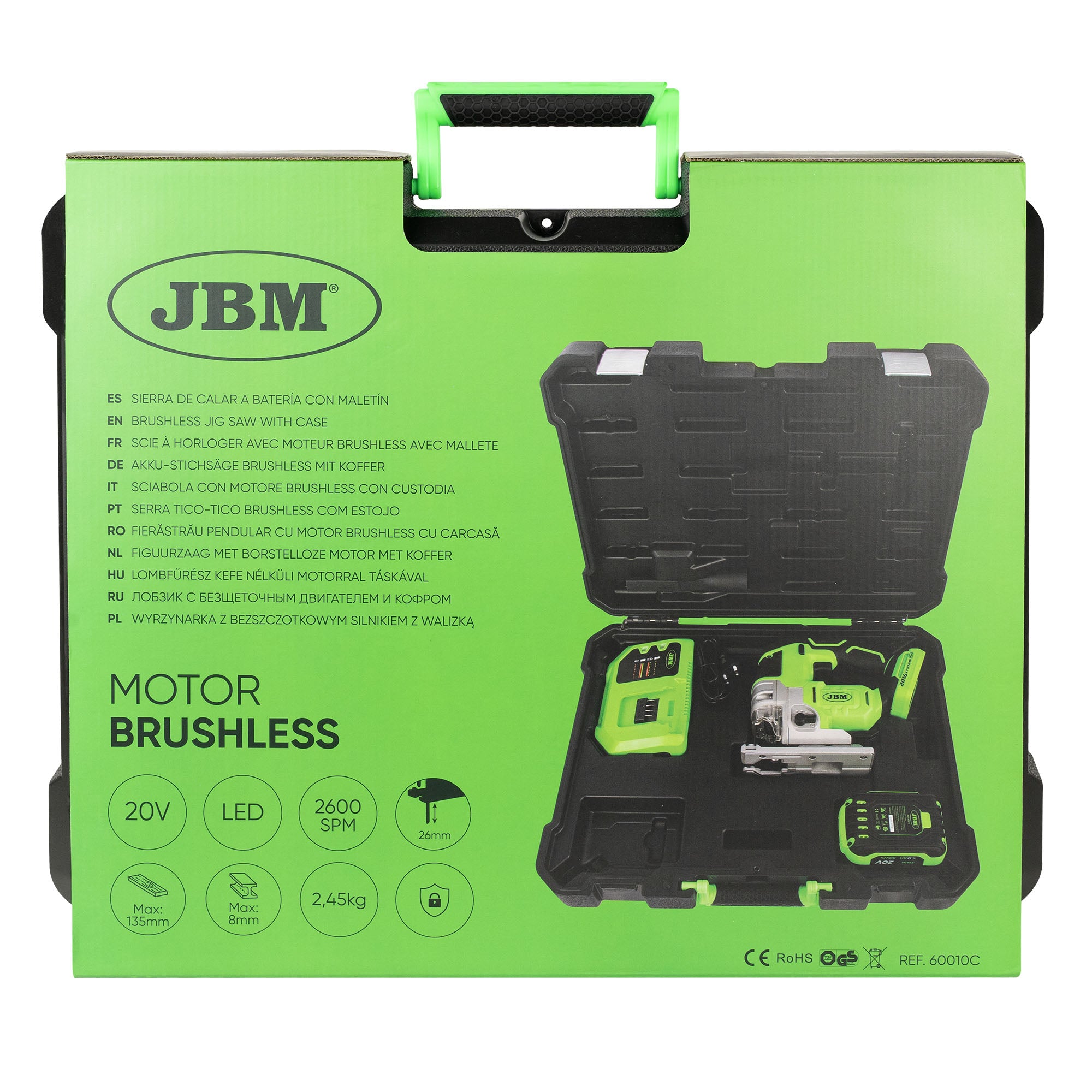 SCIABOLA BRUSHLESS A BATTERIA CON CUSTODIA 60010C JBM