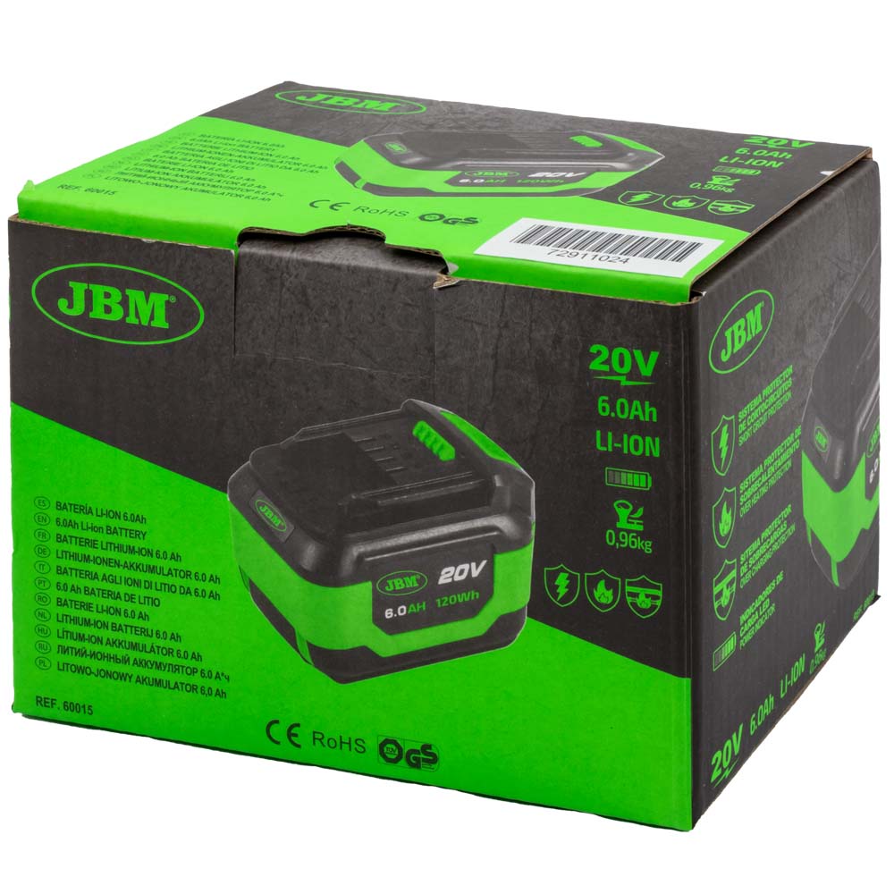 BATTERIA AGLI IONI DI LITIO DA 6.0 AH JBM 60015