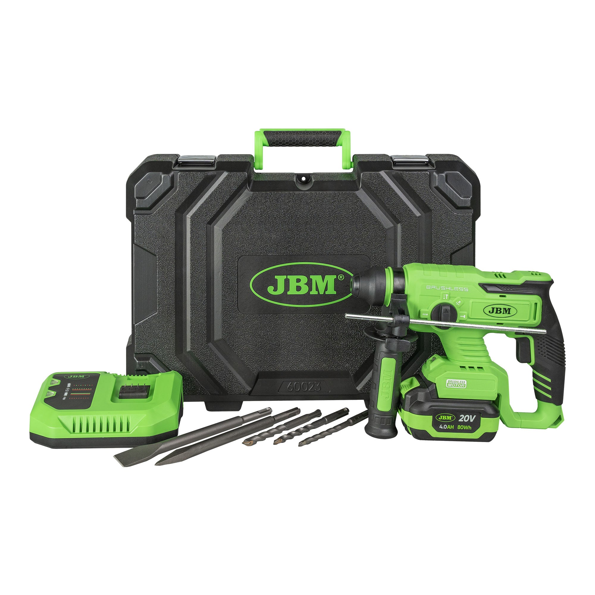 MARTELLO PERFORATORE BRUSHLESS A BATTERIA CON CUSTODIA JBM 60023C