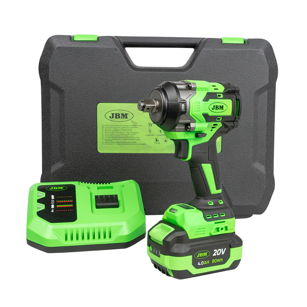 AVVITATORE PNEUMATICO BRUSHLESS A BATTERIA 1/2" 800NM CON VALIGETTA 60046C JBM