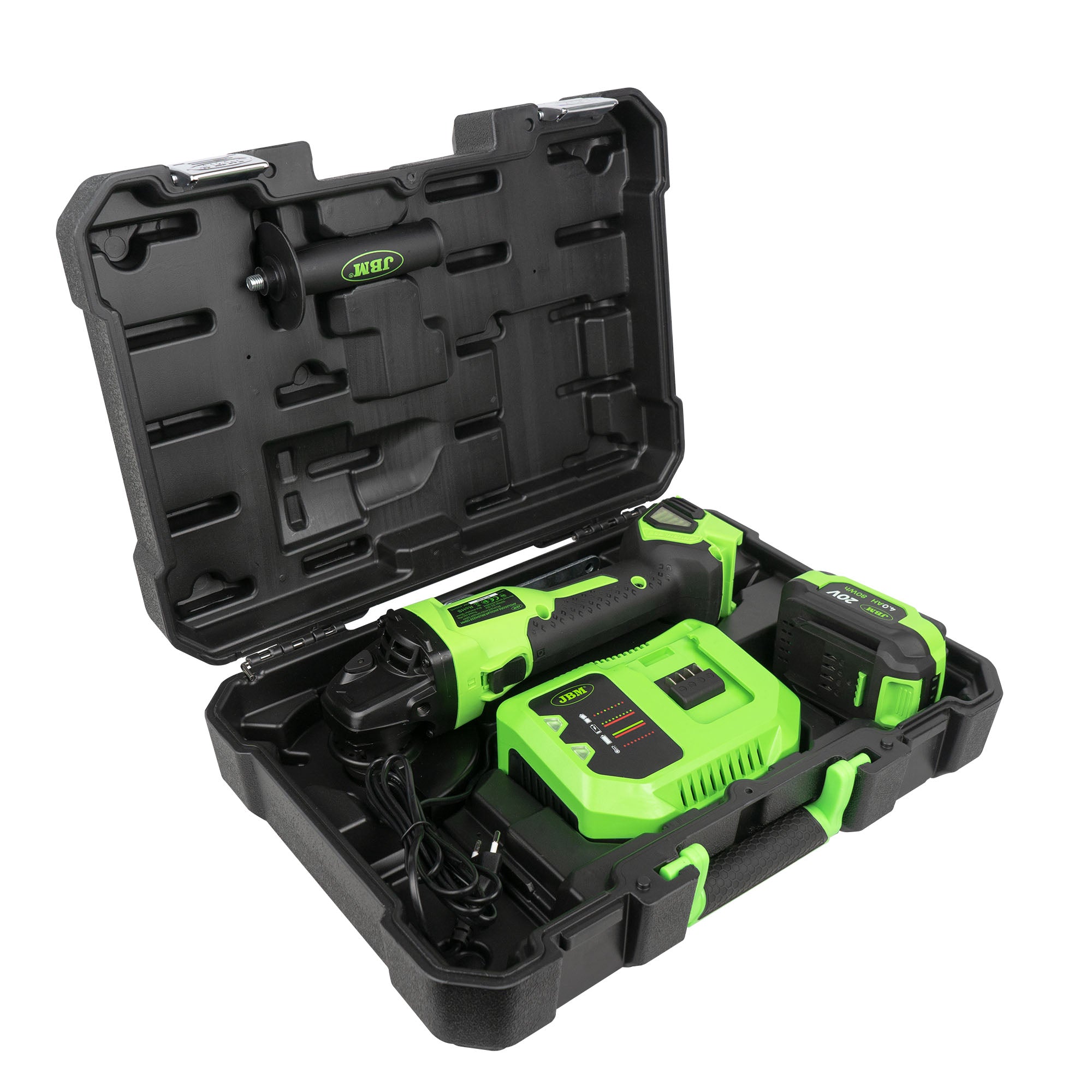 SMERIGLIATRICE ANGOLARE 125MM BRUSHLESS A BATTERIA CON CUSTODIA 60049C JBM