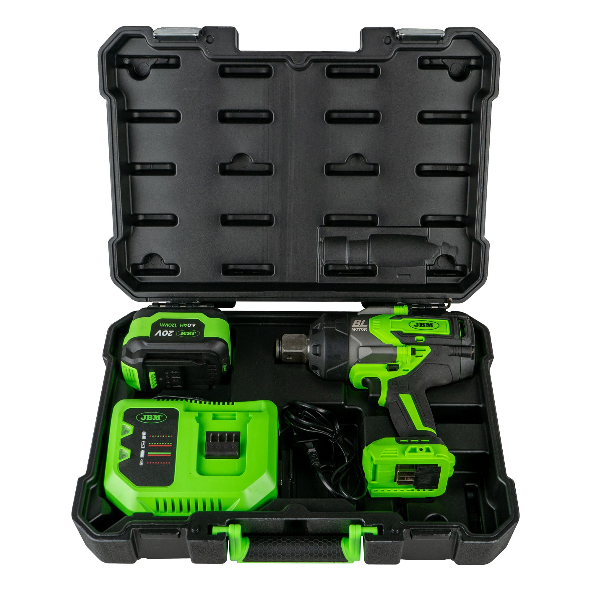 AVVITATORE PNEUMATICO BRUSHLESS A BATTERIA 1" 2300NM CON VALIGETTA 60050C JBM