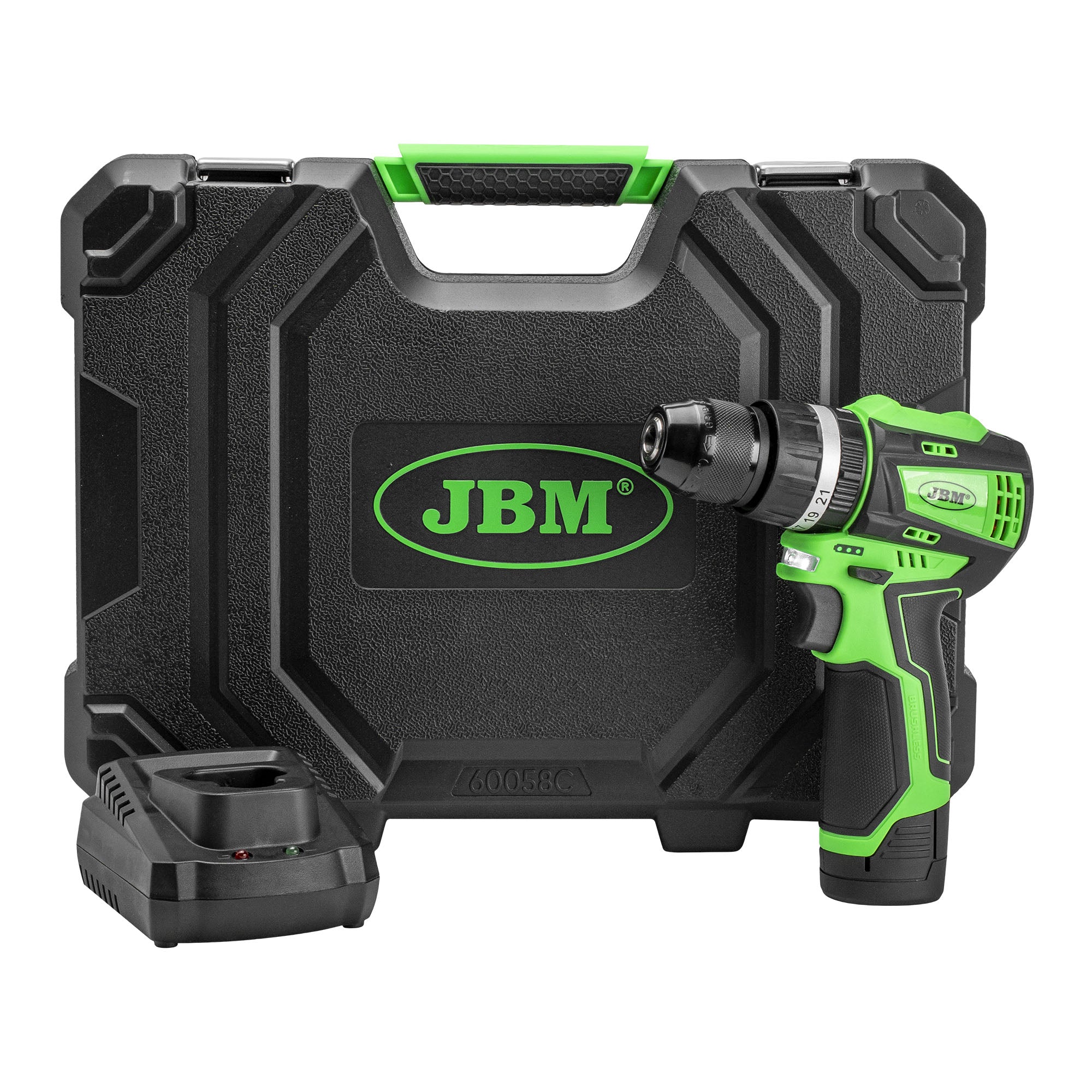 TRAPANO A PERCUSSIONE 12V BRUSHLESS CON CUSTODIA JBM 60058C