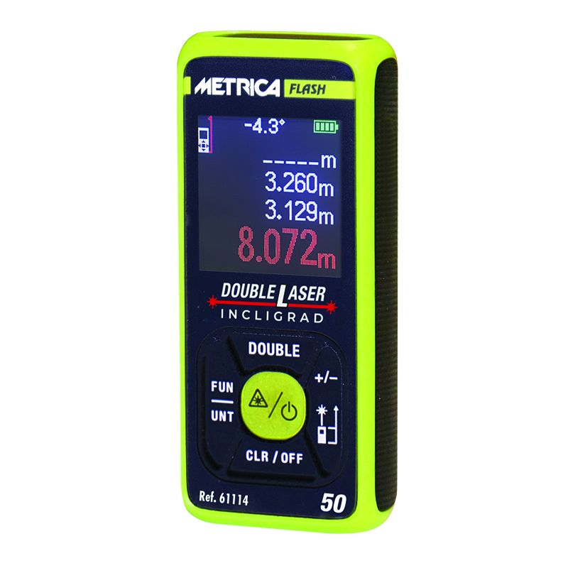 DISTANZIOMETRO LASER METRICA DOUBLE LASER INCLIGRAD 50MT