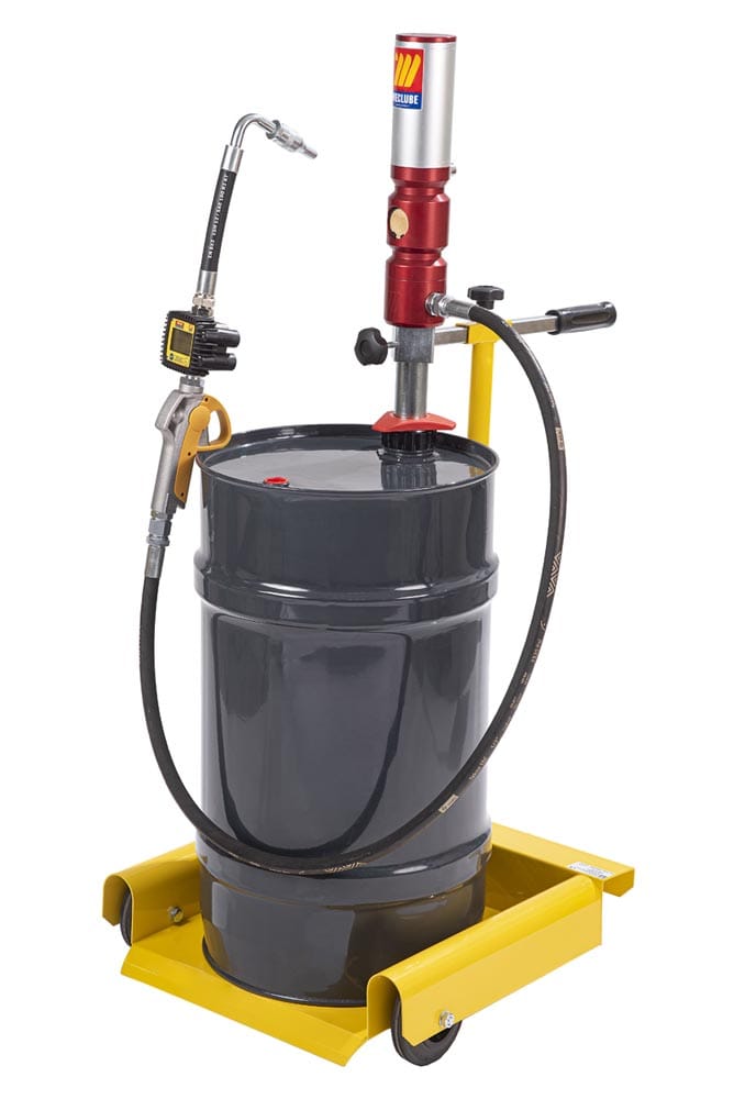 COMPLETO OLIO CARRELLATO PER FUSTI DA 50-60 l R=5:1 PORTATA 28 l/min MecLube