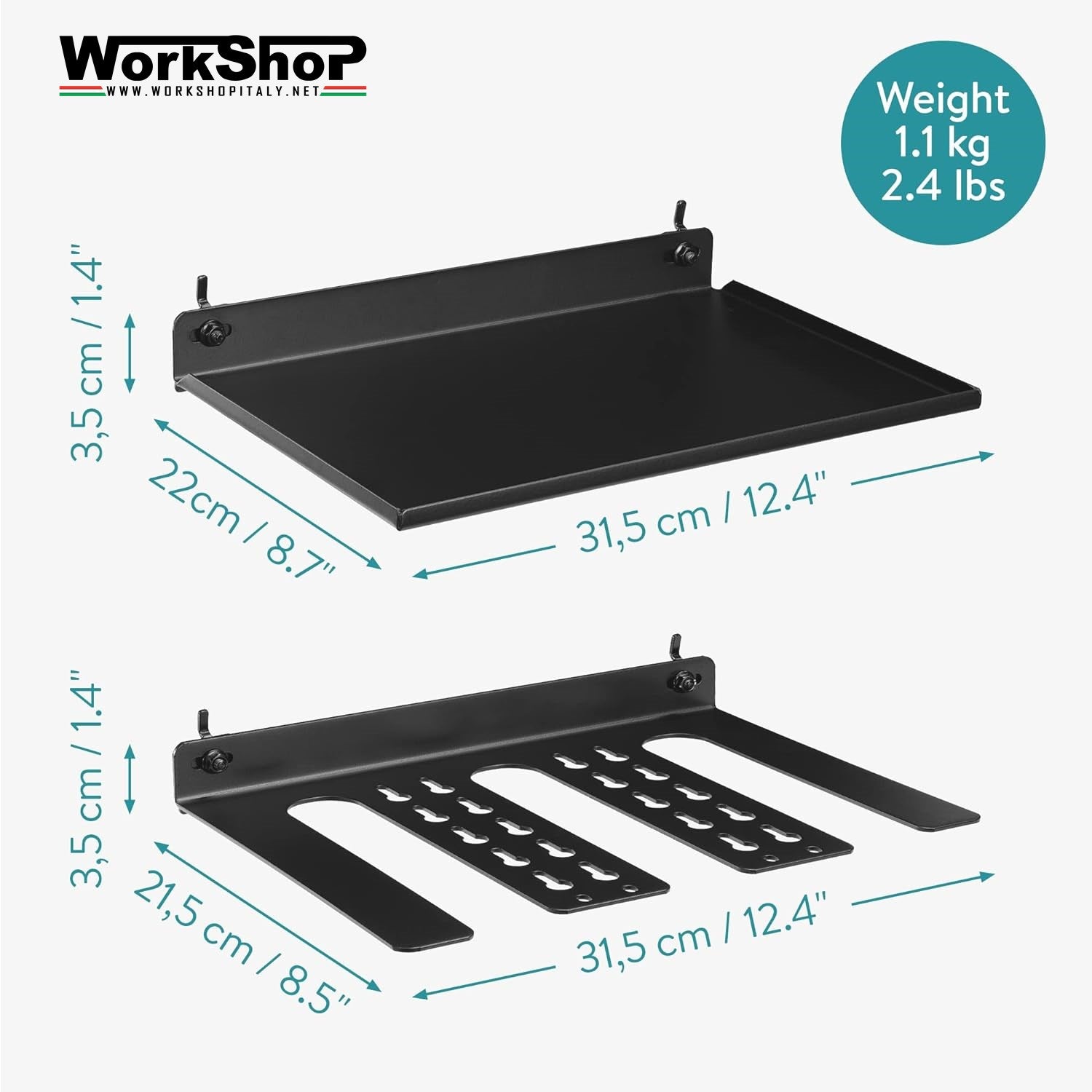 Set 2 supporti elettroutensili per Arredo Officina Workshopitaly MPS Total Black