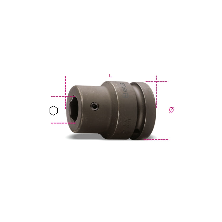 Bussola portainserti Macchina con attacco quadro femmina 1/2" fosfatata Beta 727PI/16 1/2