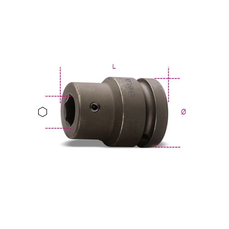 Bussola portainserti Macchina con attacco quadro femmina 1" fosfatata Beta 727PI/22