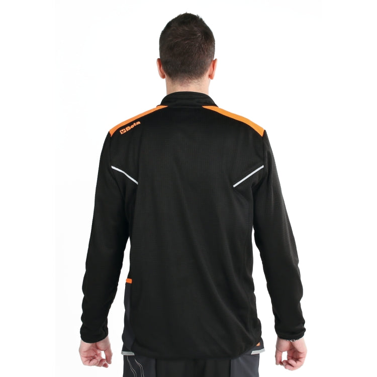 Micropile gird fleece con zip corta, nero Beta 7563N