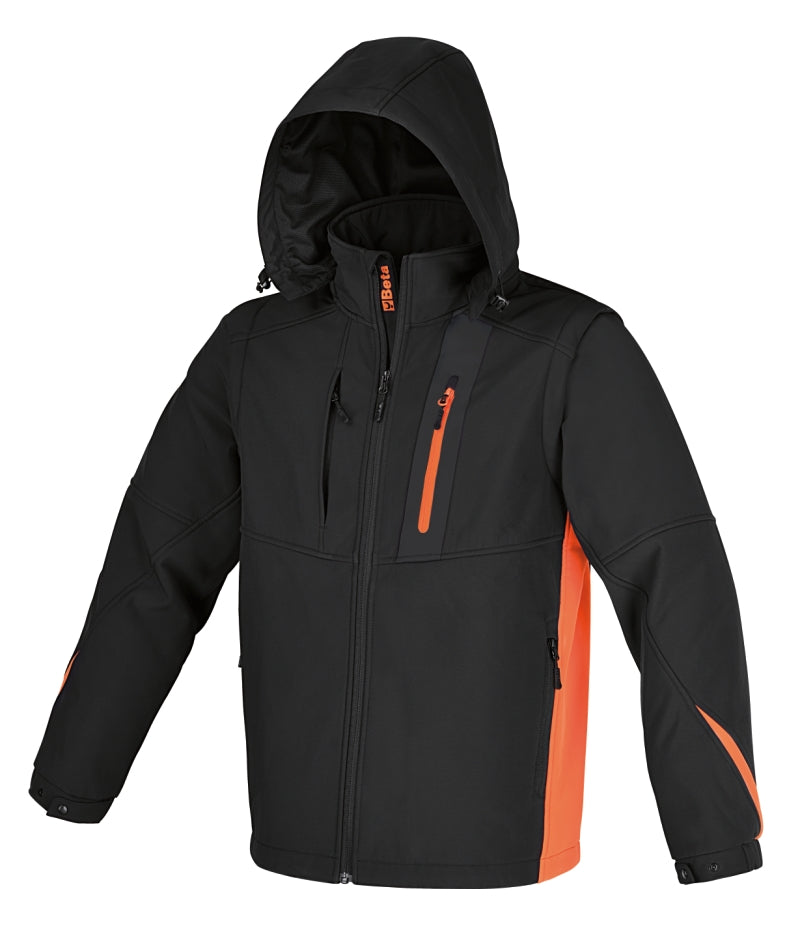 Giacca softshell con cappuccio e maniche staccabili Beta 7659N