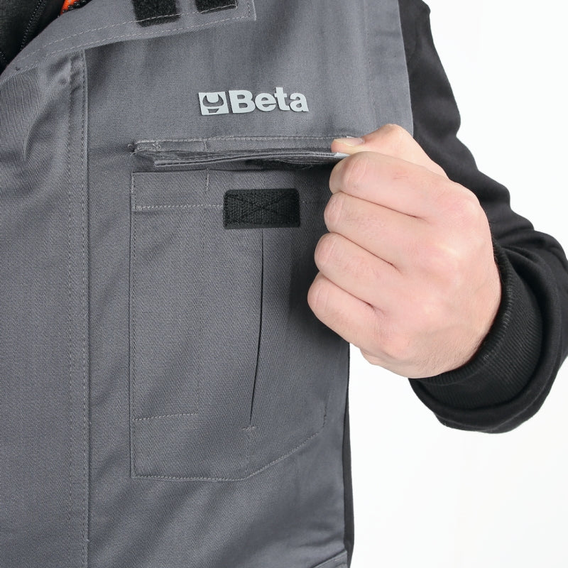 Gilet da lavoro grigio in 100% cotone, comodo e resistente Beta 7937MG