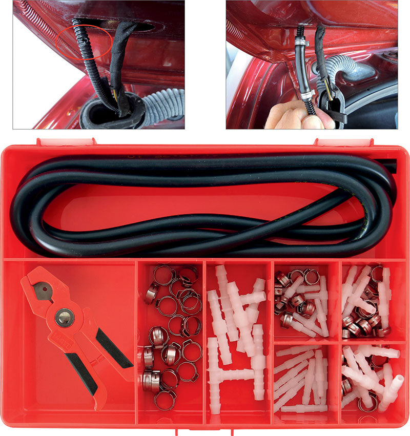 SET 86 PEZZI RIPARAZIONE LINEE DI LAVAGGIO PARABREZZA Fermec 7SWR86