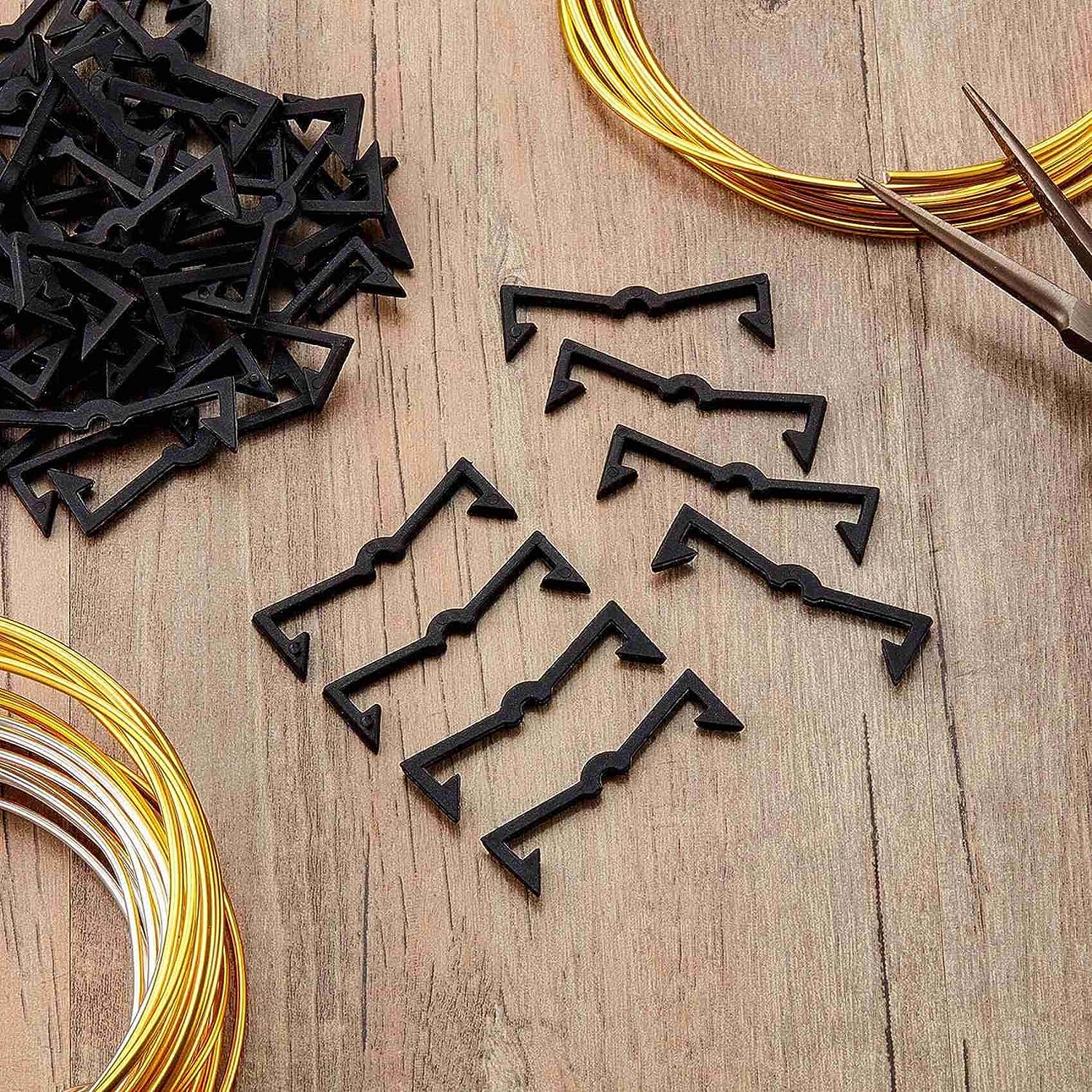 Set 100 fermi in plastica ganci per Arredo Officina Workshopitaly MPS Total Black