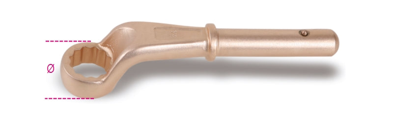 Chiavi poligonali curve con attacco per leva di manovra, antiscintilla Beta 91BA