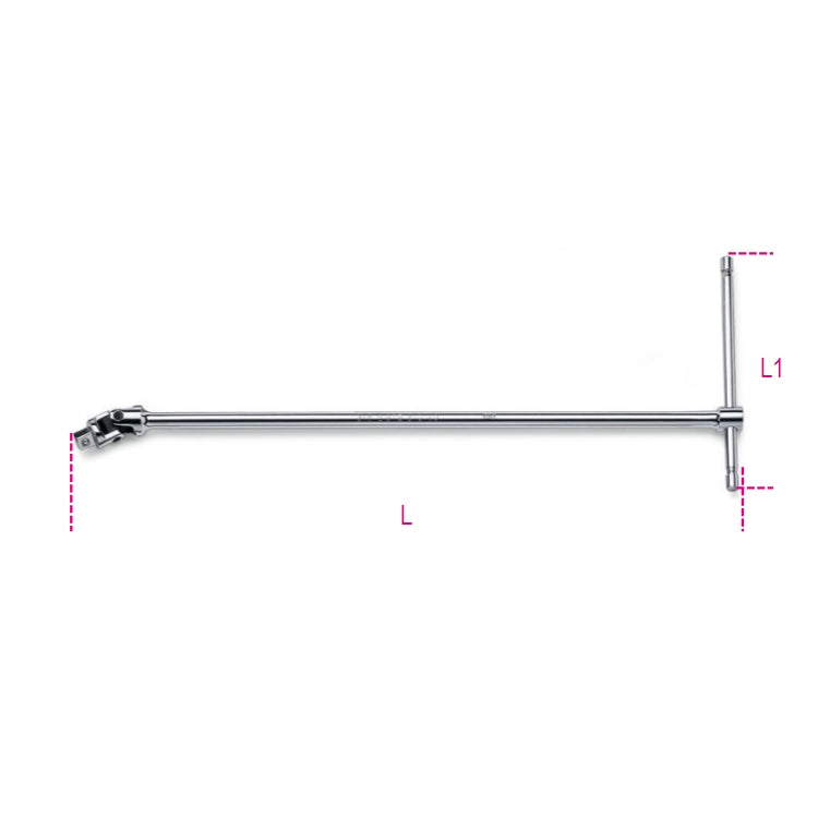 Quadro maschio 1/2" snodato a T cromato Beta 920/40