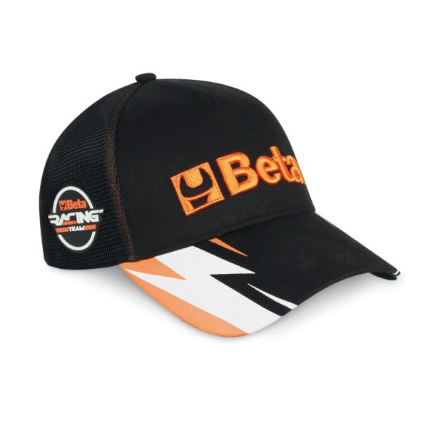 Cappellino Beta trucker nero con visiera curva Beta 9525TR