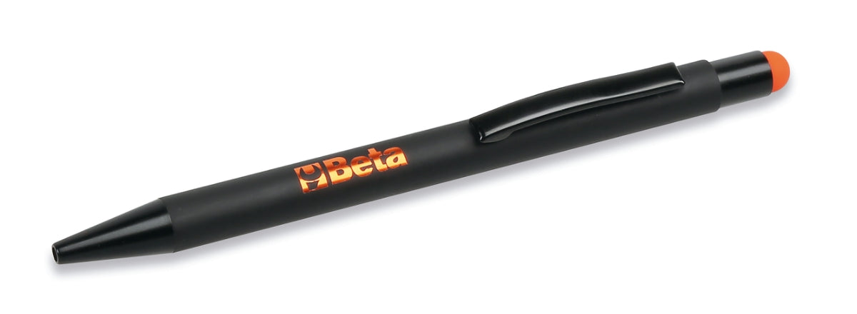 Penna in alluminio nero con gommino touch screen Fornita in astuccio singolo Beta 9592AC