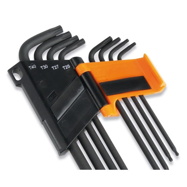 Serie di 8 chiavi maschio piegate con un'estremità sferica, modello lungo Beta 97BRTXL/SC8