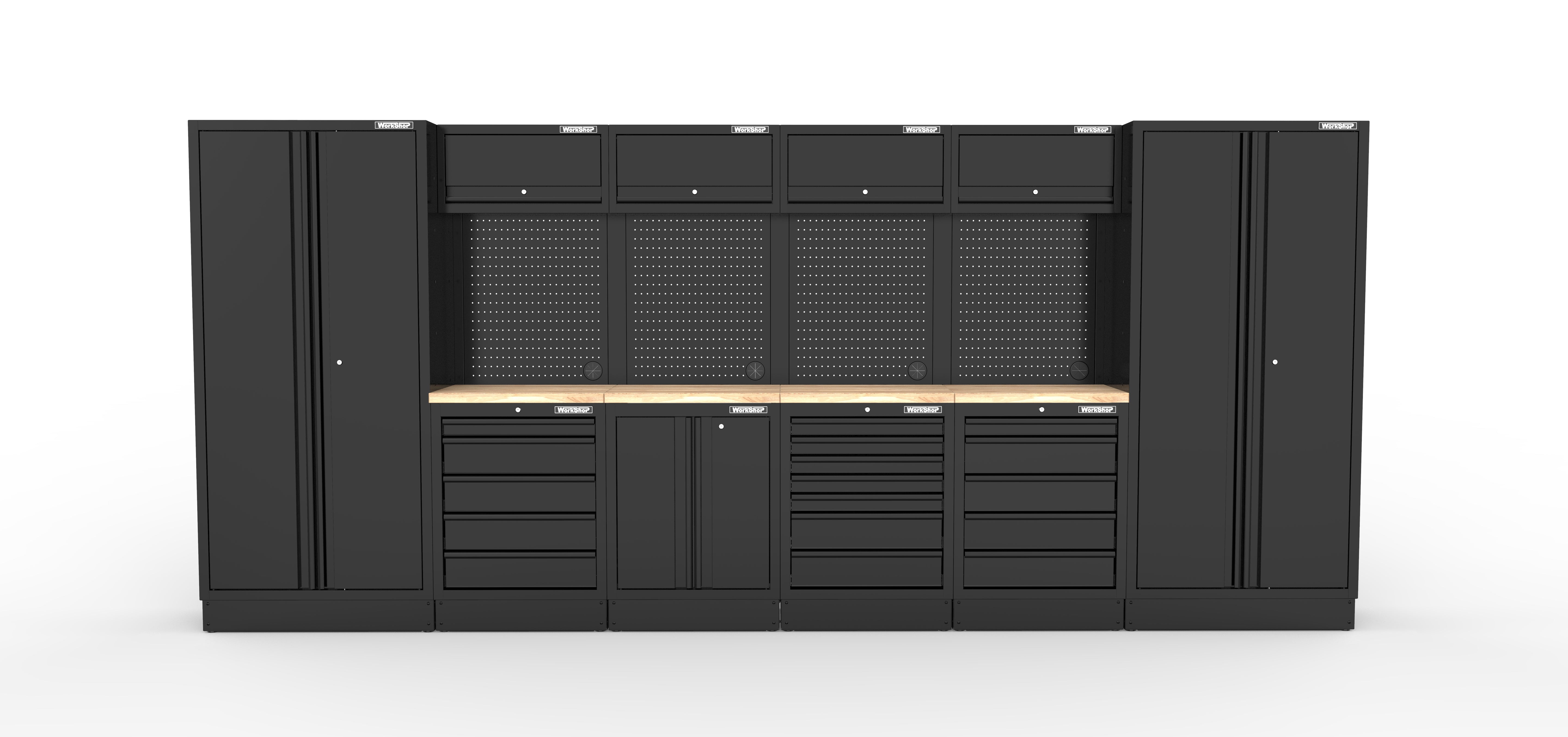 Arredo Officina Workshopitaly MPS 21 legno 4,73mt. Total Black