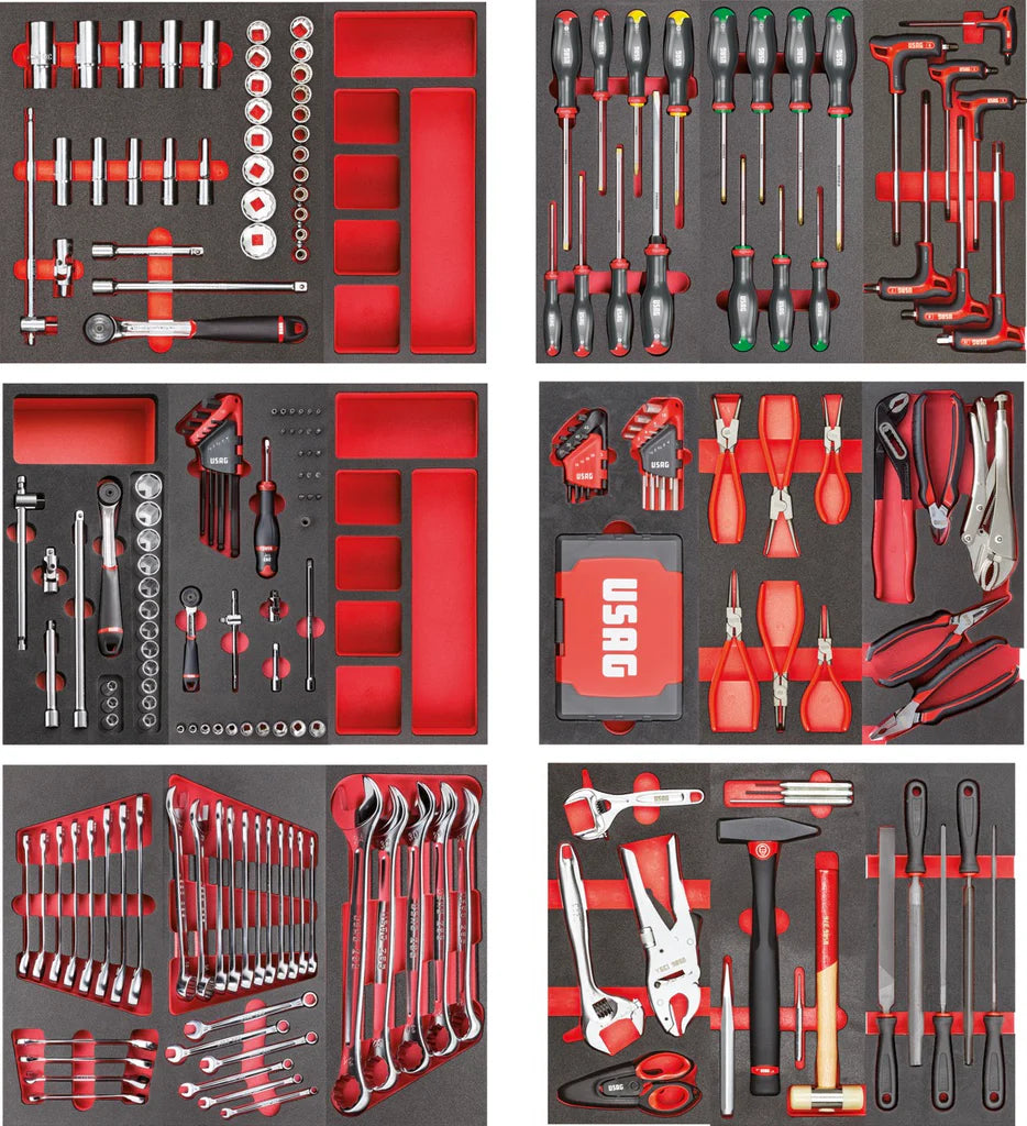 Arredamento per officina piano acciaio Usag 516 SA/CA3G Workshopitaly + allestimento 300 utensili