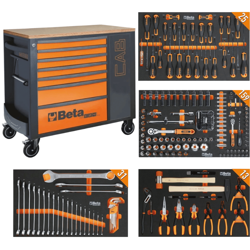 Carrello Beta RSC24L-CAB 7 cassetti con 228 utensili MACCHINA DEL CAFFE E' SEDIA GP