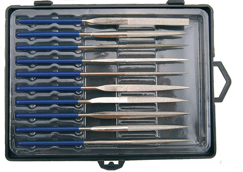 SET 10 LIME 140X3 MM C/IMPUGNATURA DIAMANTATE BGS1920