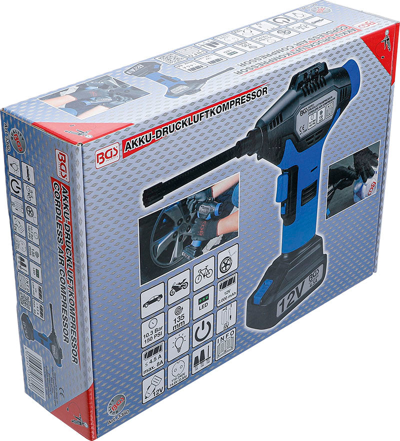 COMPRESSORE PORTATILE, A BATTERIA BGS BGS3380