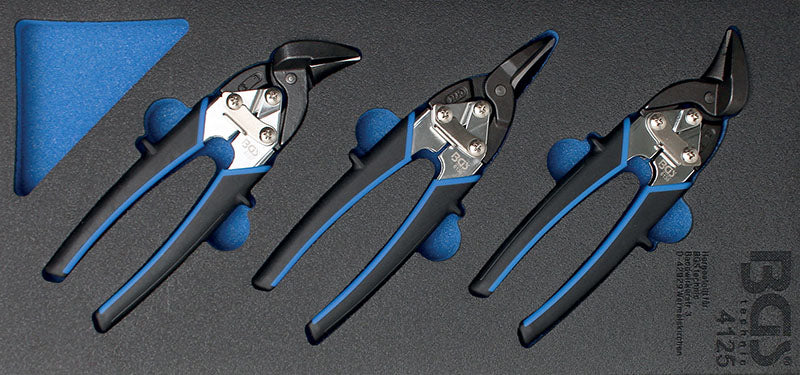 MODULO PER CARRELLO: 3 PEZZI, MINI-CESOIE PER LAMIERA BGS4125