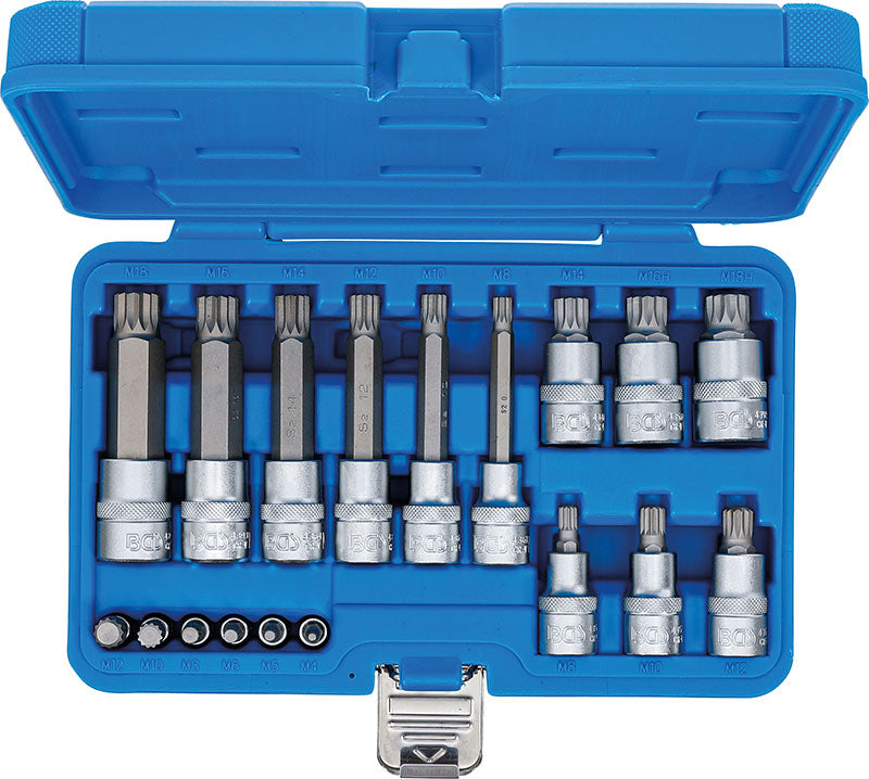 SET 18 PEZZI, CHIAVI A BUSSOLA ATTACCO 1/4” E 1/2”, XZN BGS5172